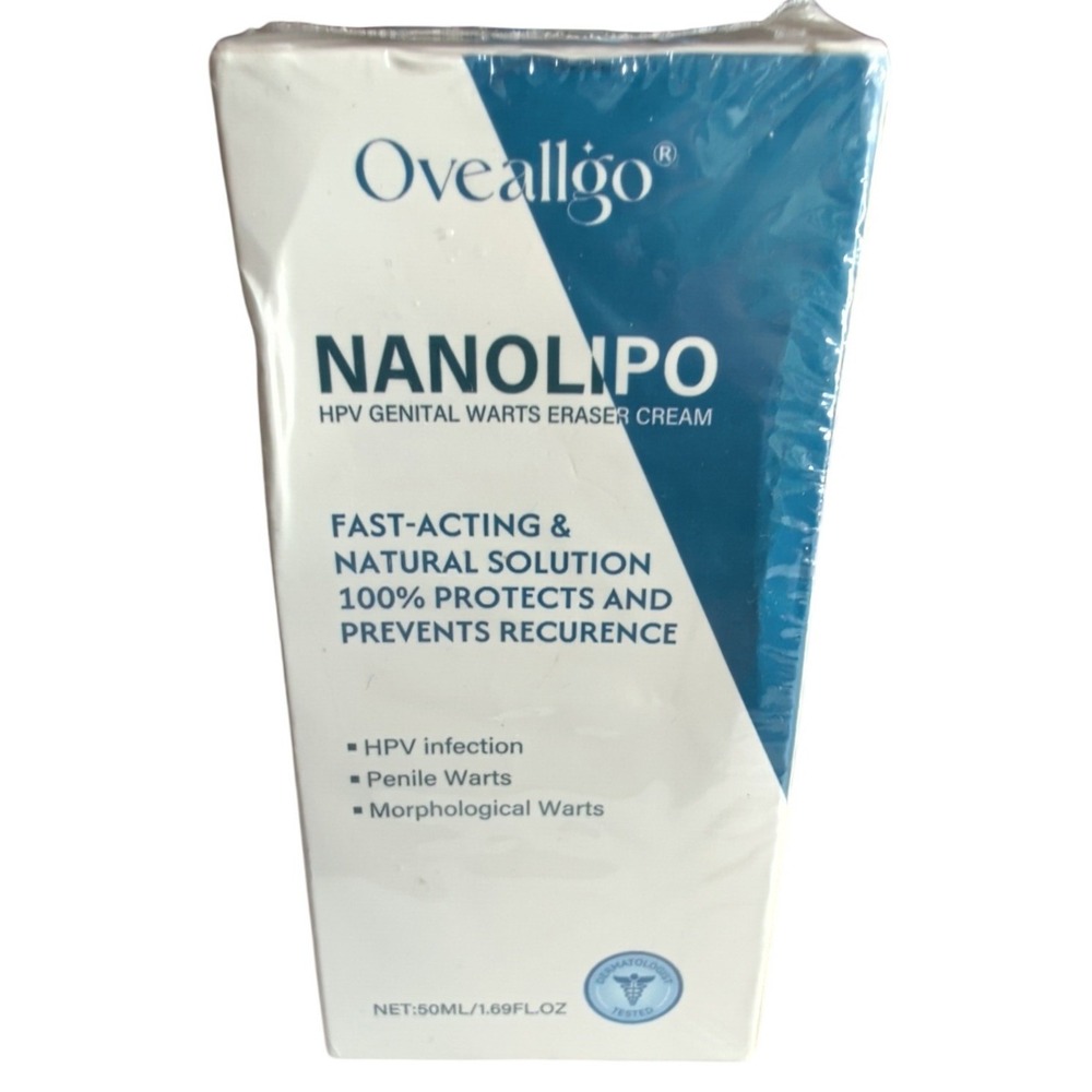Oveallgo Nanolipo HPV Genital Warts Eraser Cream 50ml Natural Solution New